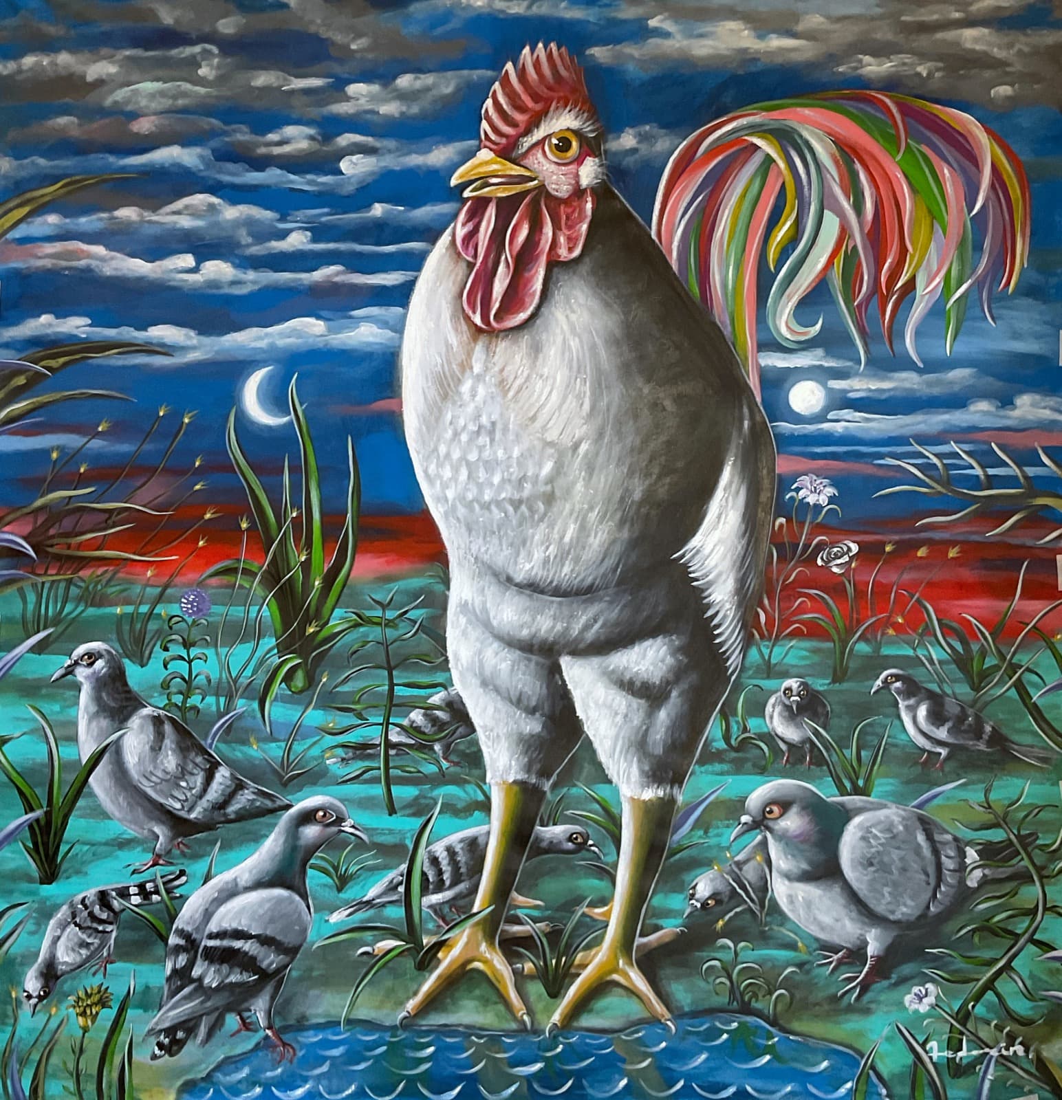 Palomo Jefe — oil painting by Porfirii Fedorin, 2024