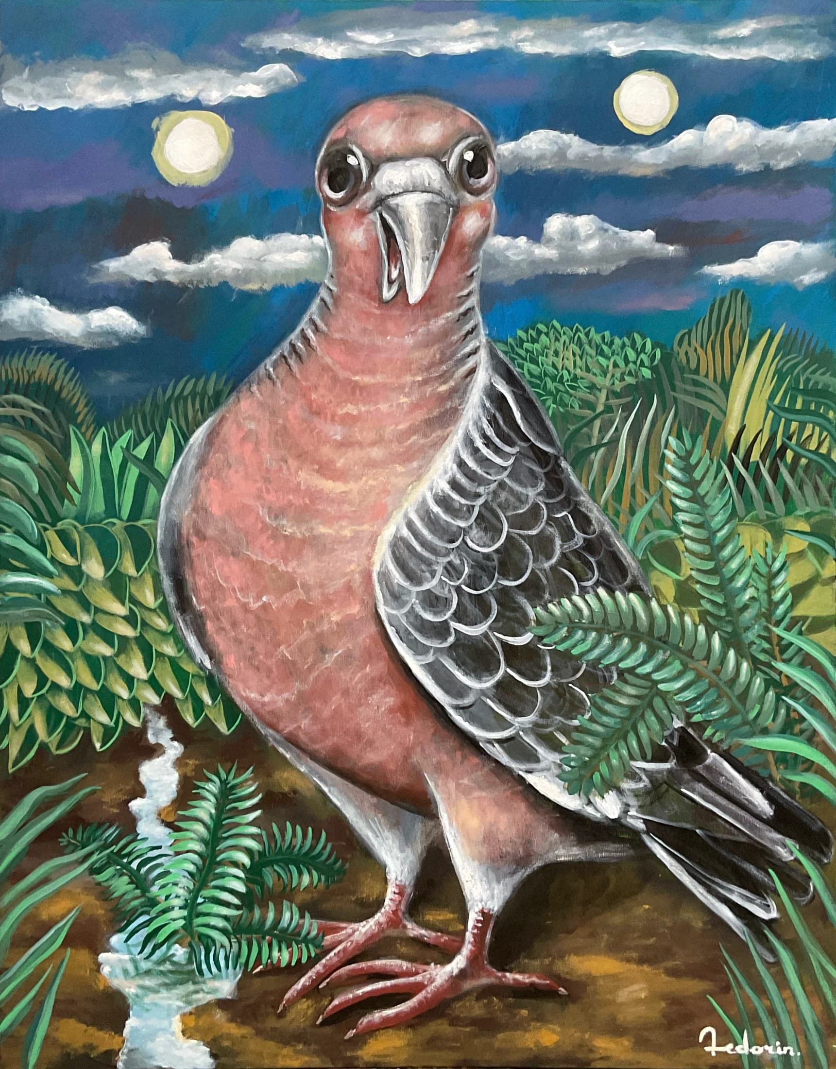 Calling for Humility — oil painting by Porfirii Fedorin, 2025
