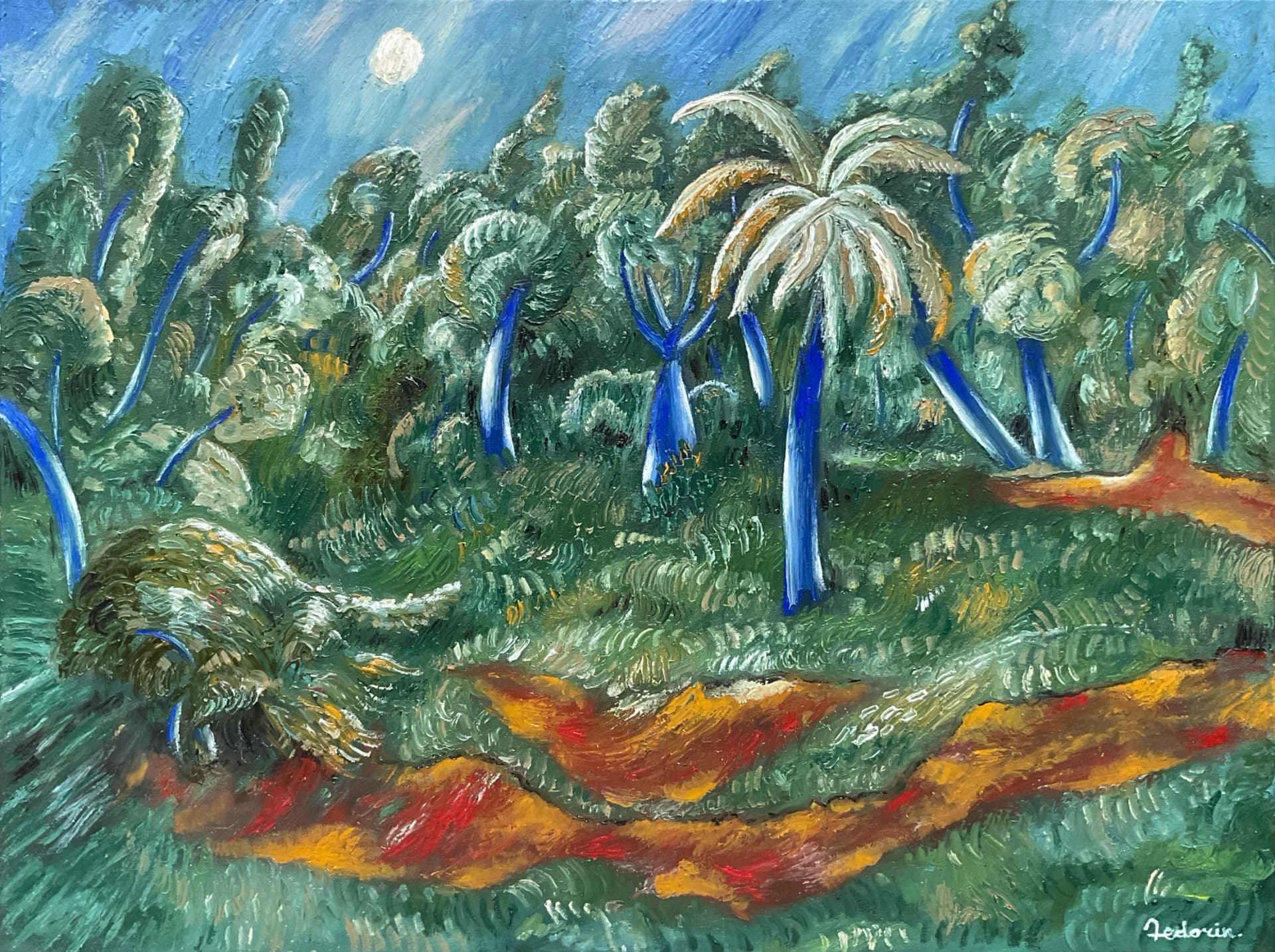 creeping-bush — oil painting by Porfirii Fedorin, 2026