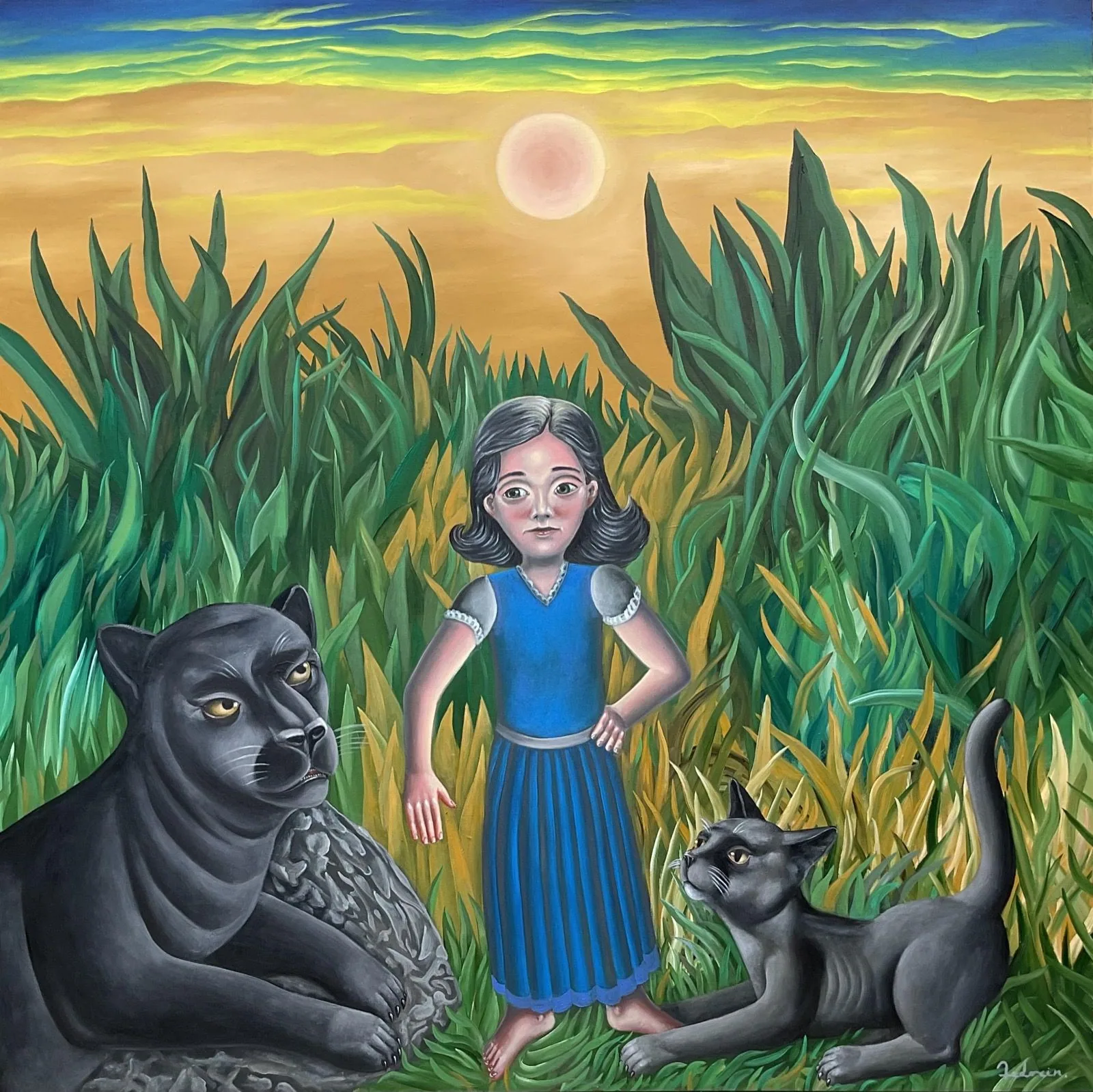 Brave Girl — oil painting by Porfirii Fedorin